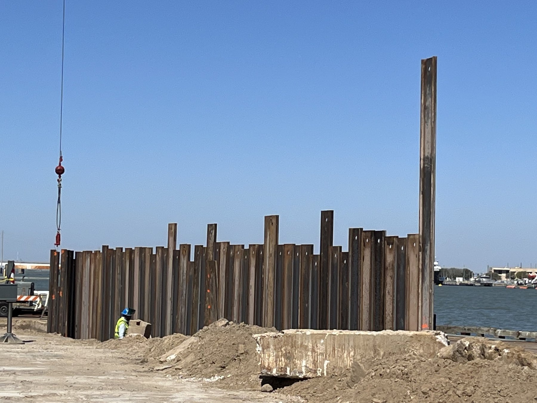 Steel sheet pile at a BIG Steel project site