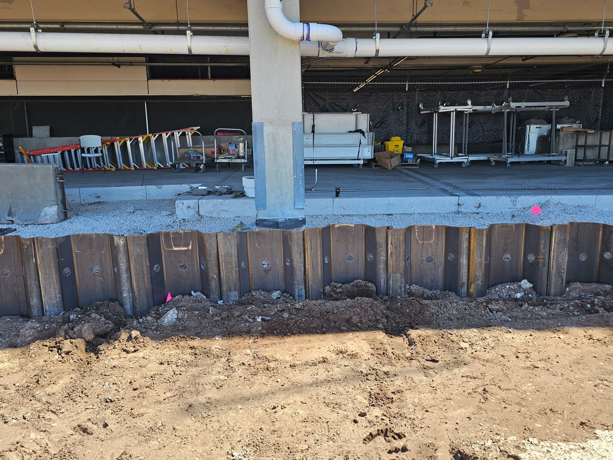 Cold formed steel sheet pile installation